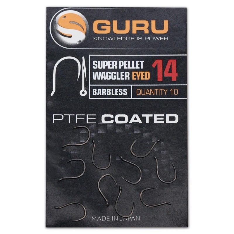 Haczyki Guru Super Pellet Waggler Eyed Barbless - 10