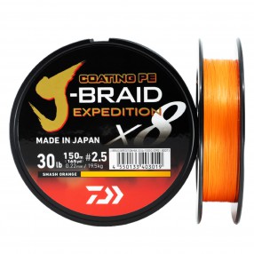 Plecionka Daiwa J-Braid Expedition X8E 0,16mm 150m Smash Orange