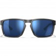 Okulary Wiley X Wx Founder Captivate Pol Blue Mirror Lens Gloss Crystal Grey Frame