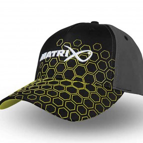 Czapka Matrix Hex Print Baseball Cap  - Black