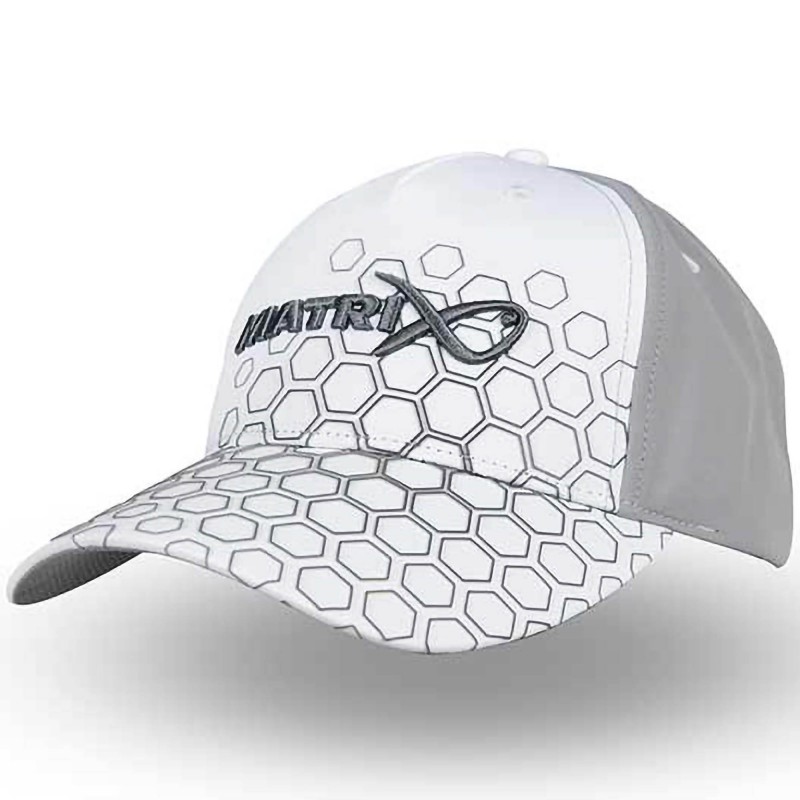 Czapka Matrix Hex Print Baseball Cap  - White