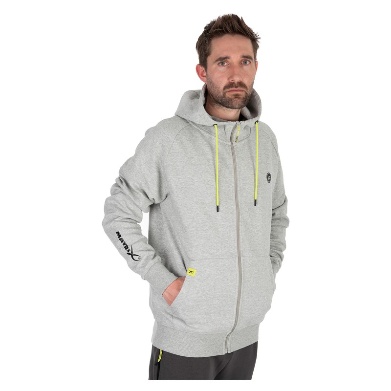 Bluza Matrix Full Zip Hoody Grey/Lime - Small