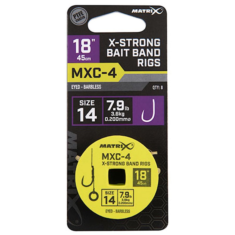 Przypony Matrix MCX-4 X-Strong Bait Bank Rigs - 14 Barbless