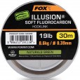 Fluorocarbon Fox Edges Illusion Soft Fluorocarbon Hooklink 19lb 8.6kg (0.39mm) x 30m - Naturals Green