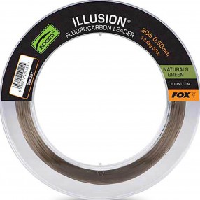 Leader Fox Illusion Fluorocarbon Leader 30lb 13.6kg (0.50mm) x 50m - Naturals Green