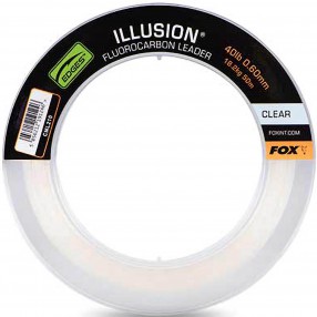 Leader Fox Illusion Fluorocarbon Leader 40lb 18.2kg (0.60mm) x 50m - Clear