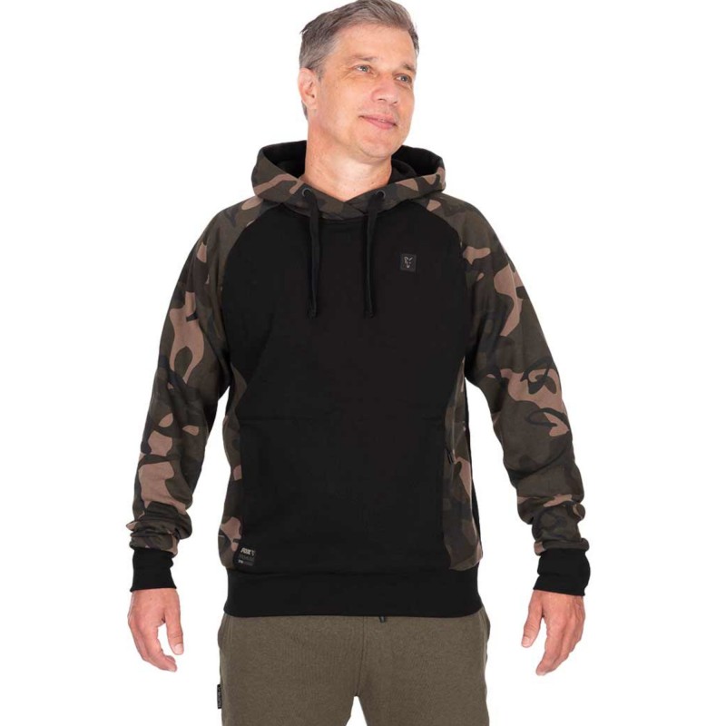 Bluza Fox Black  / Camo Pullover Premium 310 Hoodie - XXL