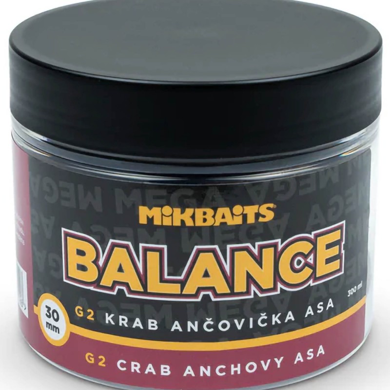 Kulki Mikbaits Mega Balance G2 Crab Anchovy Asafoetida 30mm 300ml