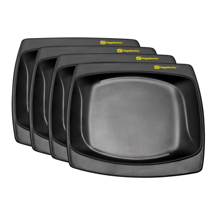 Zestaw Czterech Talerzy Ridge Monkey DLX Large Plate Four Pack