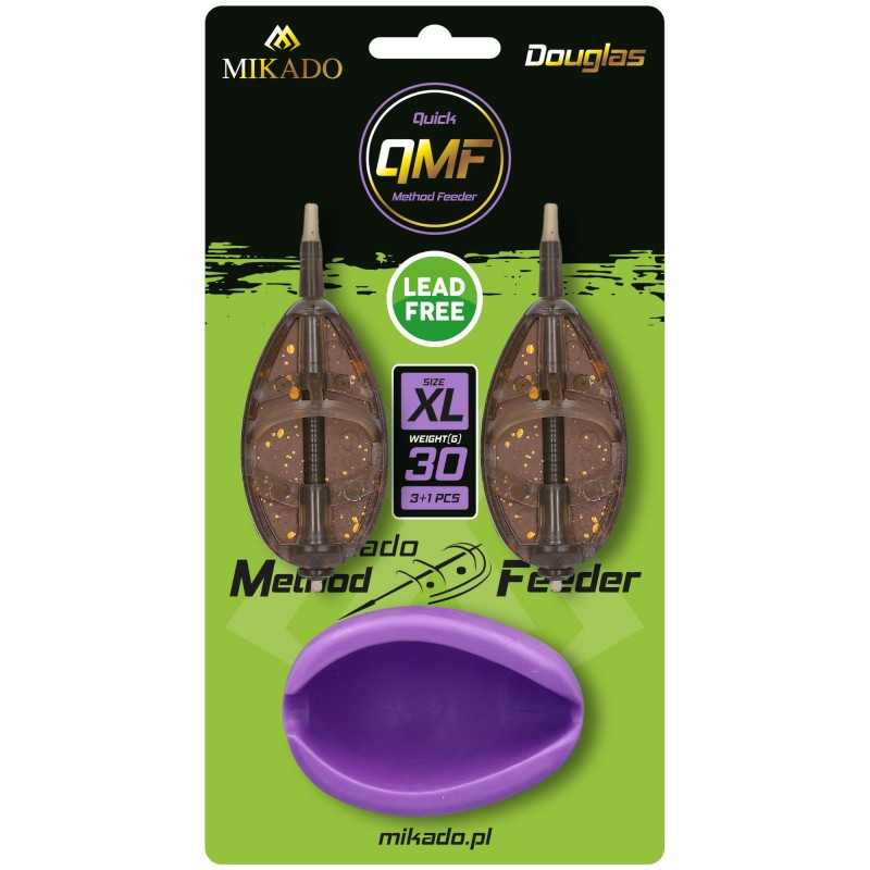 Koszyczki Mikado Method Feeder "Douglas" Q.m.f. Set XL Komplet - 2x50g + Foremka