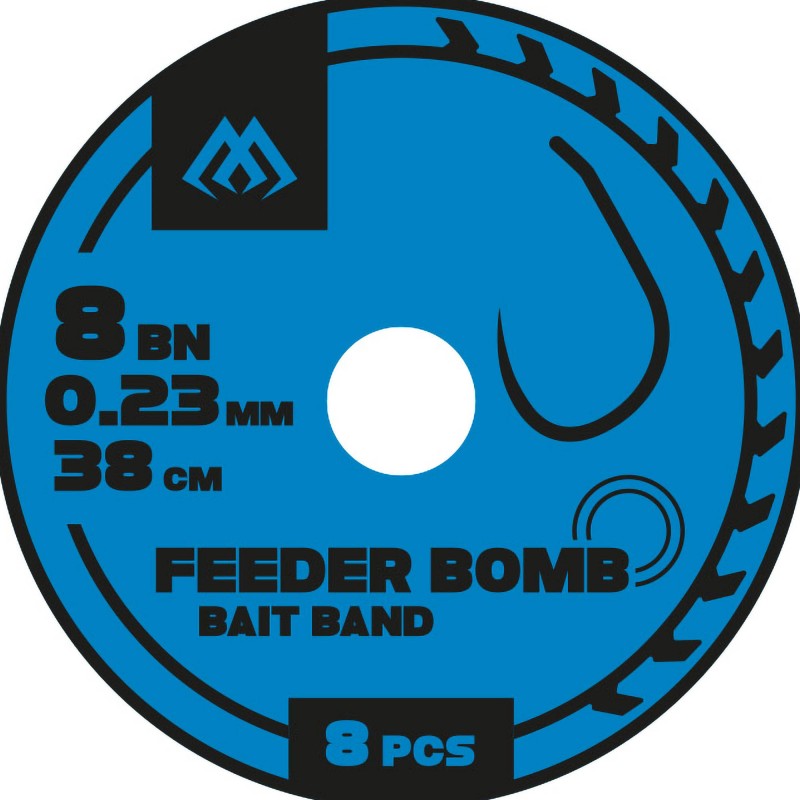 Przypony Mikado Feeder Bomb Z Gumką Bezzadziorowe - 8/0.23mm/38cm