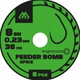 Przypony Mikado Feeder Bomb Z Igłą Bezzadziorowe - 10/0.20mm/38cm