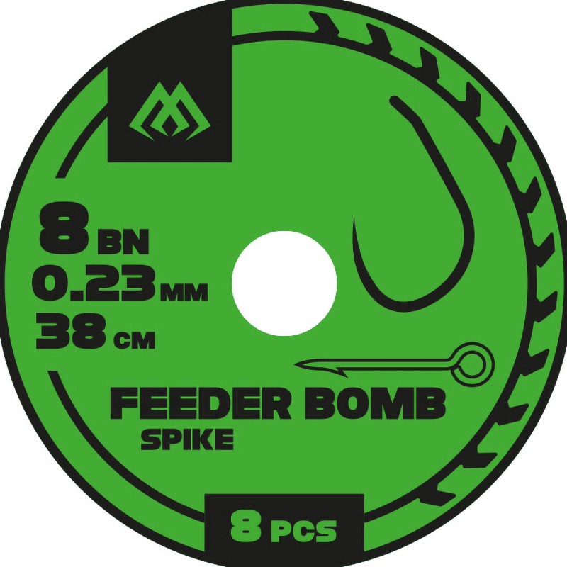 Przypony Mikado Feeder Bomb Z Igłą Bezzadziorowe - 12/0.18mm/38cm