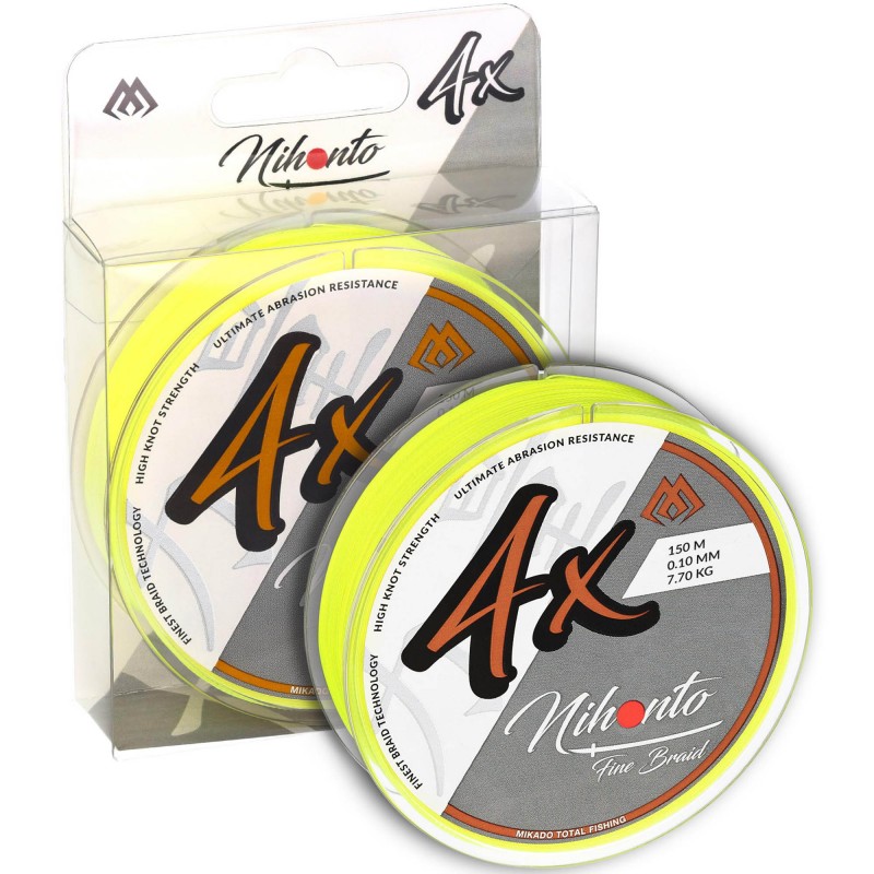 Plecionka Mikado Nihonto Fine Braid - 0.14mm/9.7kg/150m - Fluo Żółta