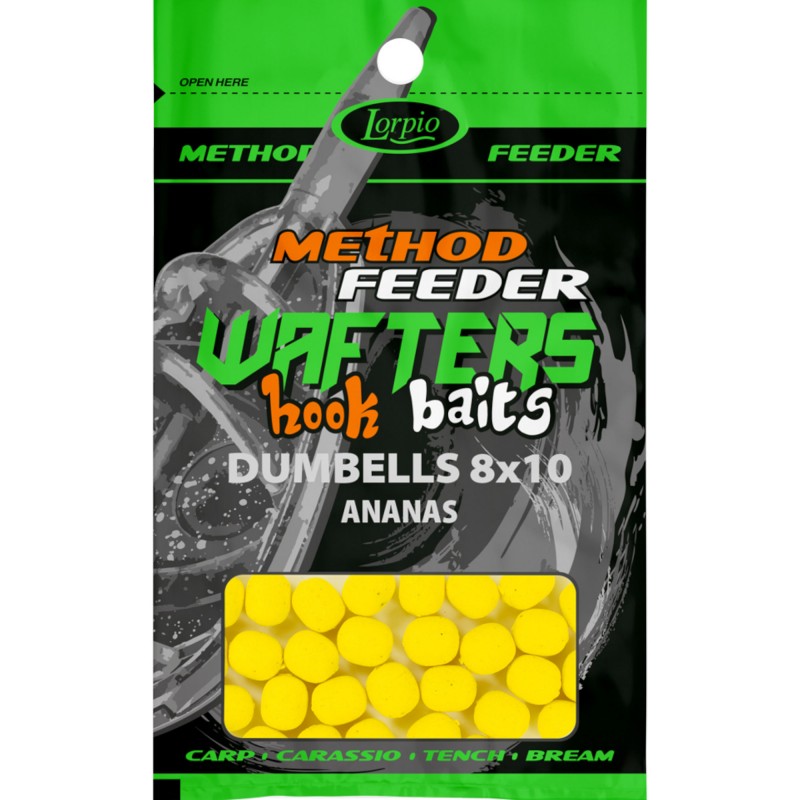 Kulki Lorpio Hook Baits Wafters Dumbells 8x10mm Ananas 15g