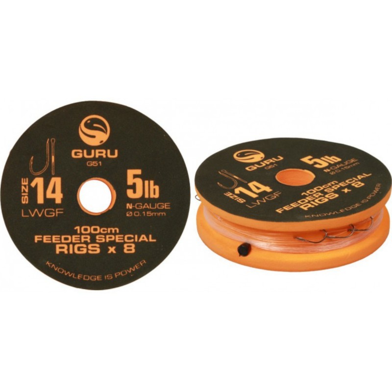 Przypony Guru LWGF Feeder Rig 1m - 16