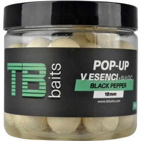 Kulki W Dipie TB Baits/ Blazek Floating Pop-Up White Black Pepper +NHDC 65g 12mm