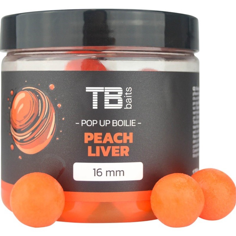 Kulki W Dipie TB Baits/ Blazek Floating Pop-Up Orange Peach Liver + NHDC 65g 16mm