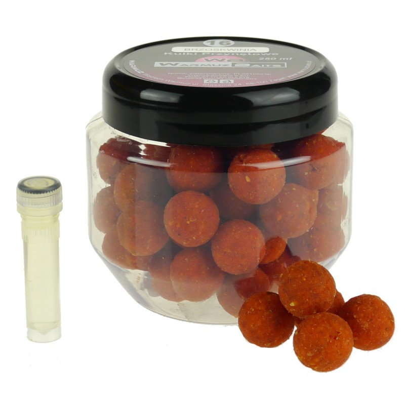 Kulki Haczykowe Warmuz Baits Brzoskwinia 16mm + Dopalacz 