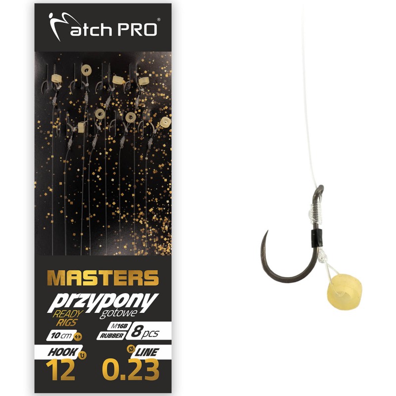 Przypony MatchPro Mf Masters Rubber Barbless M16B 0,20mm 14