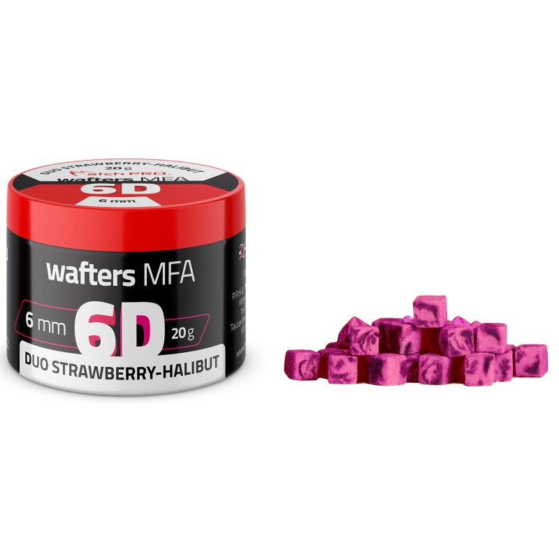 Przynęta MatchPro 6D Wafters Mfa Duo Strawberry Halibut 6x6mm 20g 