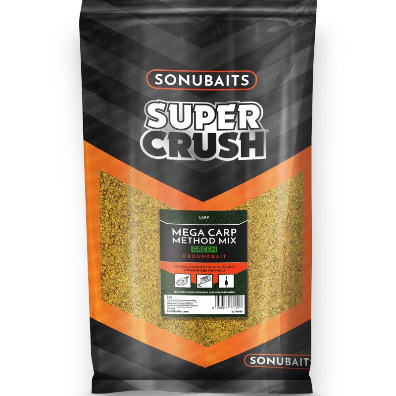Zanęta Sonubaits Supercrush Mega Carp Method Mix Green 2kg