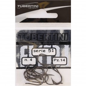 Haczyki Tubertini Serie 51 Black Chrome Barbless - 12 (20 szt.)