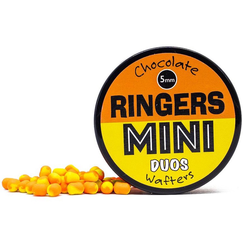 Wafters Ringers Mini Chocolate Orange 8x5mm - Duo Orange/ Yellow