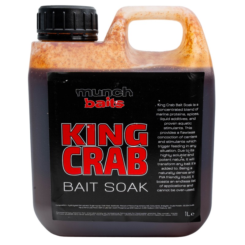 Liquid Munch Baits Soak King Crab Bait 1l