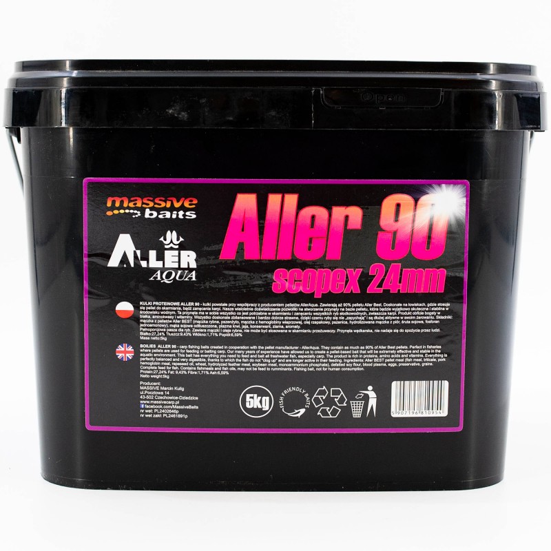 Kulki Massive Baits Boilies Aller 90 Scopex 24mm 5kg