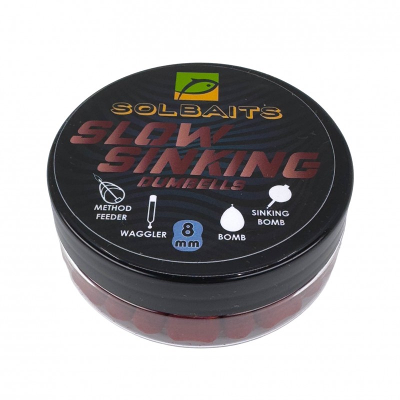 Wafters Solbaits Slow Sinking Red Dumbells 8mm 50ml