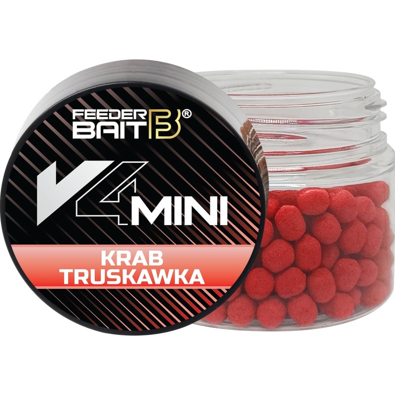 Wafters Feeder Bait V4 Mini Krab Truskawka 4mm