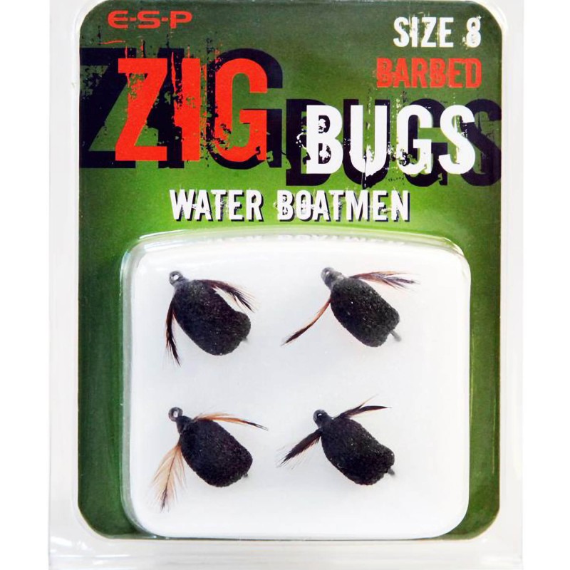 Haczyki Z Przynętą Sztuczną ESP Zig Bug Water Boatmen Barbed - 8