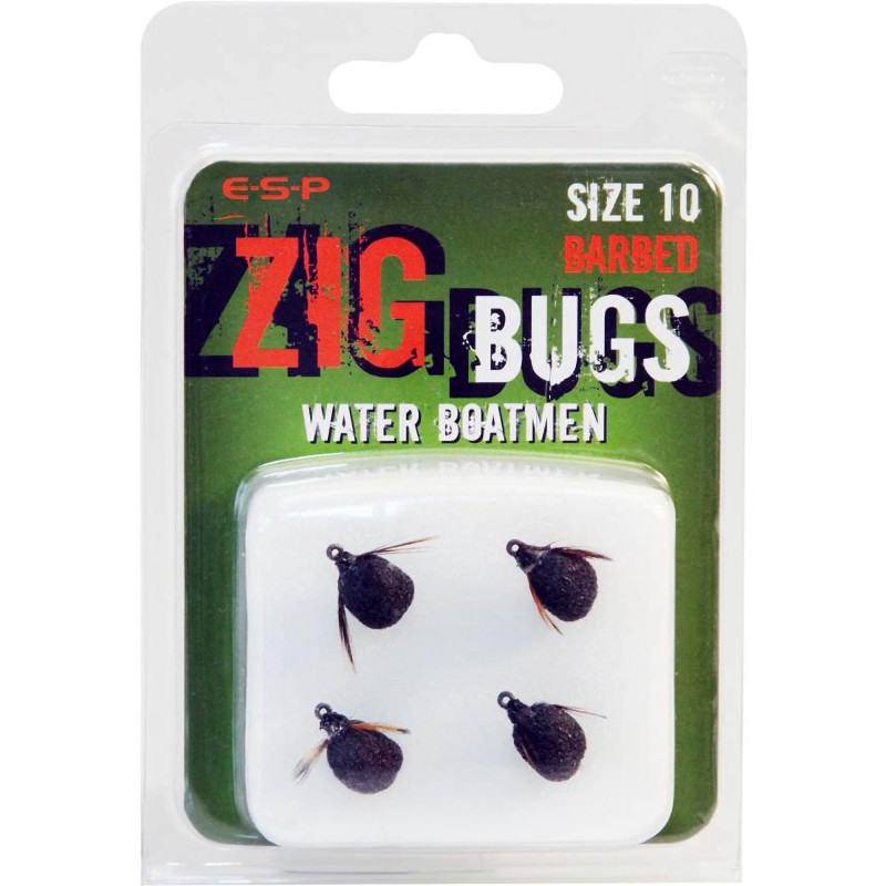 Haczyki Z Przynętą Sztuczną ESP Zig Bug Water Boatmen Barbed - 10
