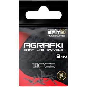 Agrafki Feeder Bait Snap Link Swivels 8mm 10szt