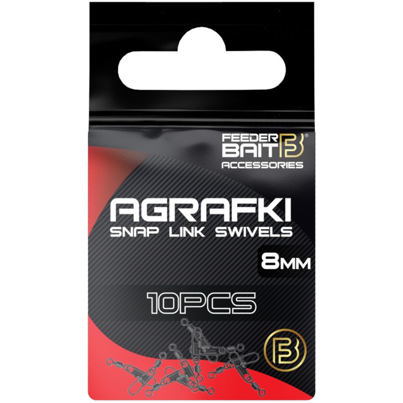 Agrafki Feeder Bait Snap Link Swivels 8mm 10szt