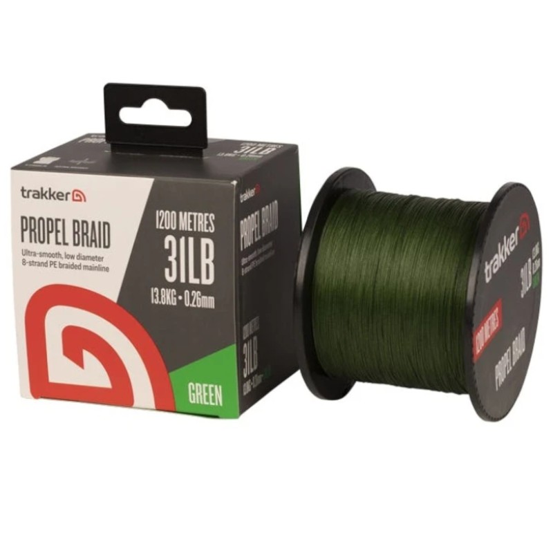 Plecionka Trakker Propel Braid 31lb 13.8kg 0.26mm 1200m Green