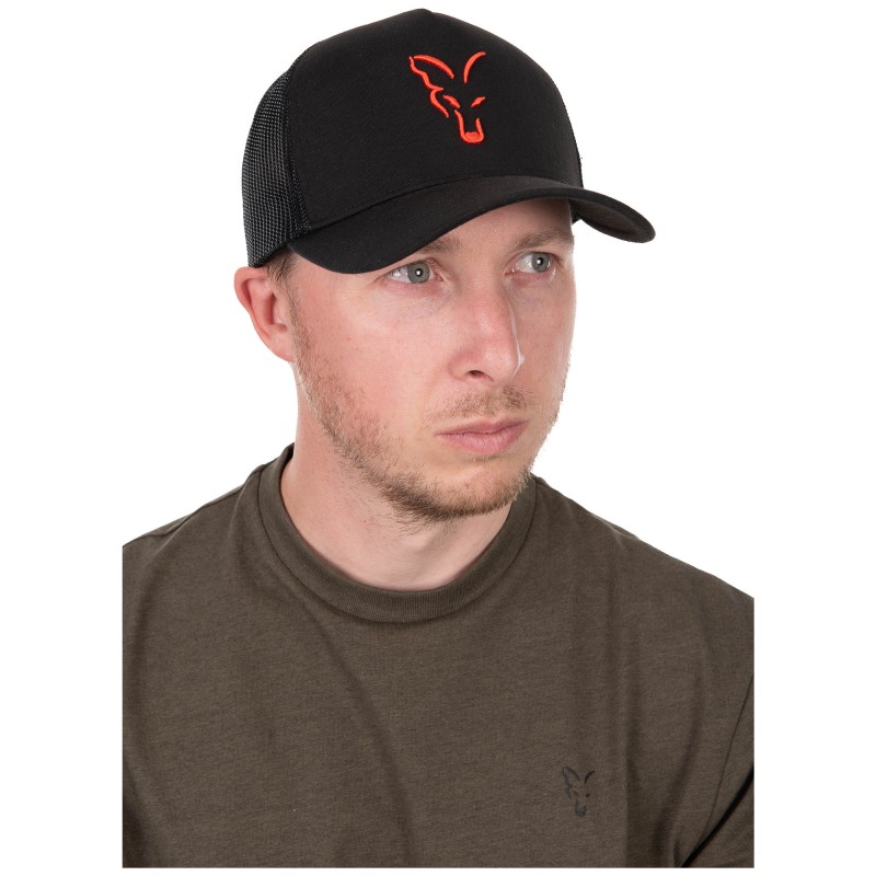 Czapka Fox Collection Trucker Cap - Black/ Orange