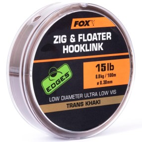 Materiał Przyponowy Fox Edges Zig & Floater Hooklink Trans Khaki 15lb 0.30mm- 100m