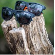 Okulary Fox Collection Black Orange Shades - Brown Lens