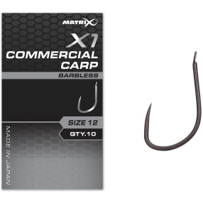 Haczyki Matrix X1 Commercial Carp Barbless - 12