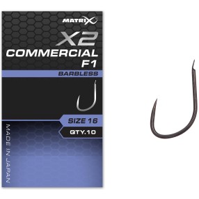 Haczyki Matrix X2 Commercial F1 Barbless - 16