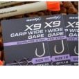 Haczyki Matrix X9 Carp Wide Gape Barbless Eyed - 16
