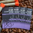 Haczyki Matrix X9 Carp Wide Gape Barbless Eyed - 12