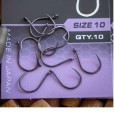 Haczyki Matrix X9 Carp Wide Gape Barbless Eyed - 10