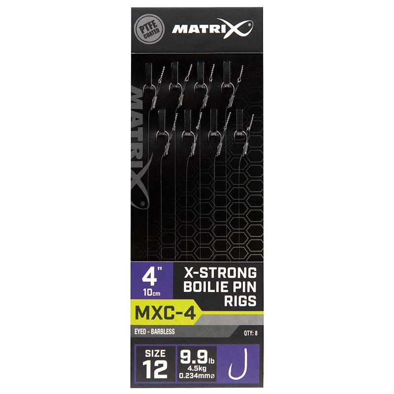 Przypony Matrix MXC-4 X-Strong Boilie Pin Rigs 4" 10cm - 12