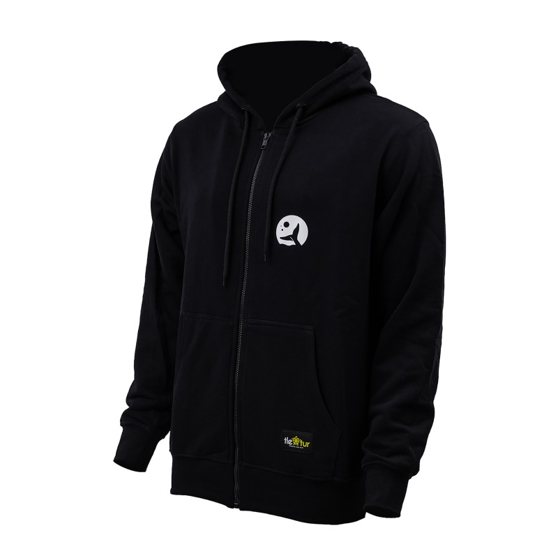 Bluza Z Kapturem Rozpinana Moonfin Czarna - XXL