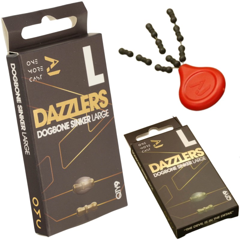 Stopery One More Cast Dazzlers Dog Bone Sinkers Large 