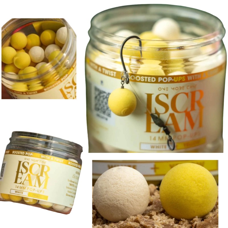 Kulki One More Cast IScream Boosted Fluoro Pop Up White & Yellow 14mm