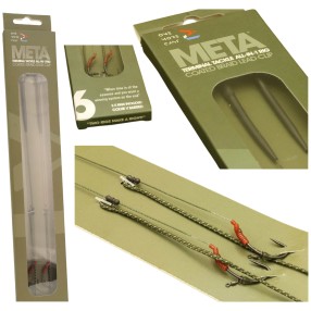 Przypony One More Cast Meta Terminal Tackle All in 1 Rig Coated Braid Lead Clip Barbed - 6
